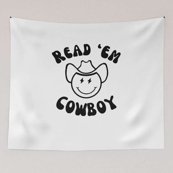 Item preview, Read 'Em Cowboy Western Book fan funny reader reading designed and sold by snowry.