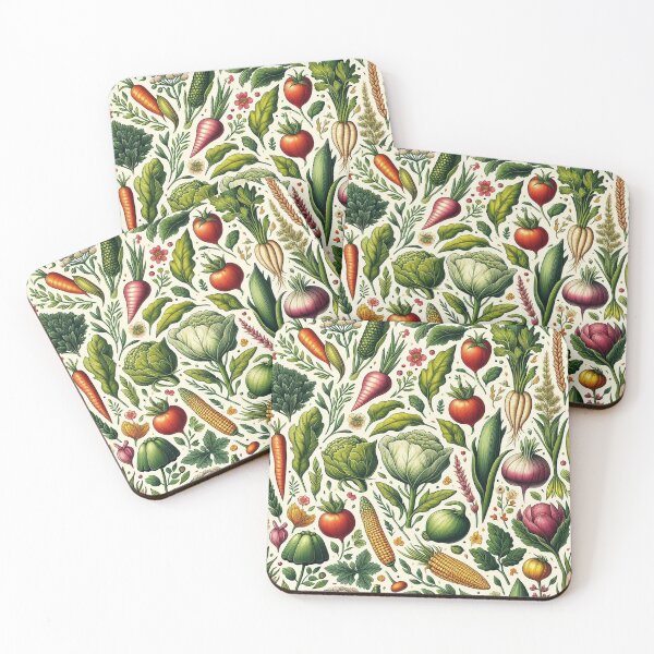 Item preview, Garden Veggies - Bright Earth Tones - Gardener designed and sold by AmberRoseWrites.