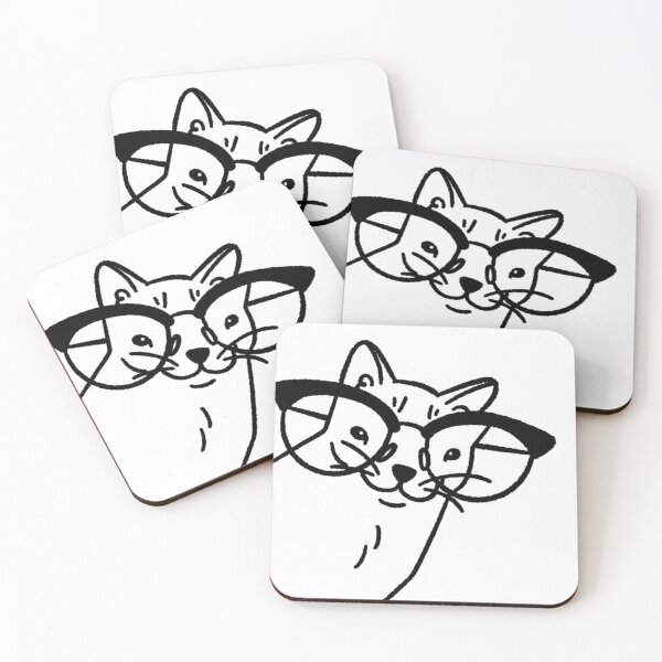 Item preview, Glasses Cat Meme Doodle  designed and sold by DumbLittleTart.