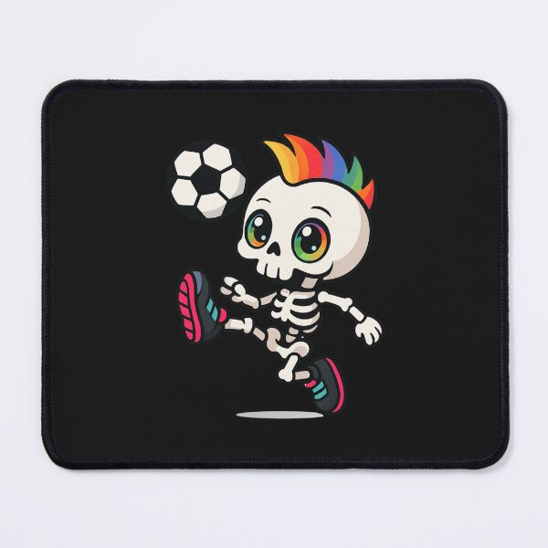 Item preview, Rainbow Mohawk Skeleton – Freestyle Football Skull Art designed and sold by ColorSplash123.
