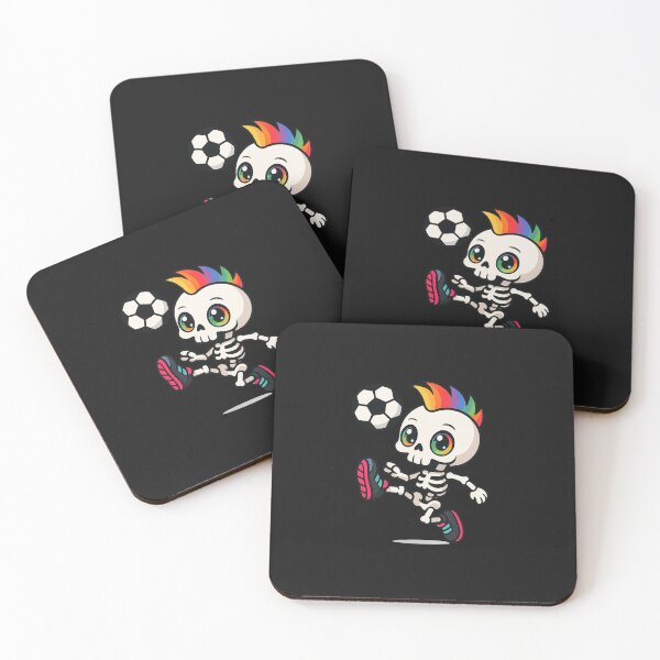 Item preview, Rainbow Mohawk Skeleton – Freestyle Football Skull Art designed and sold by ColorSplash123.