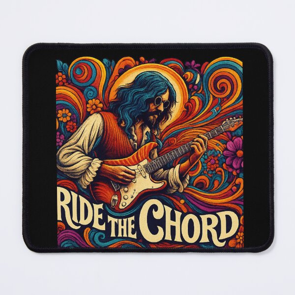Item preview, Psychedelic Guitar Art – Ride the Chord Retro Music Design designed and sold by JenniferCreaArte .