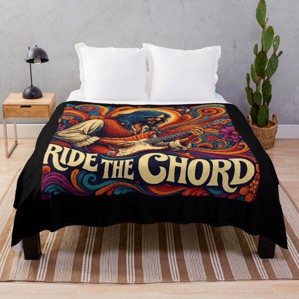 Item preview, Psychedelic Guitar Art – Ride the Chord Retro Music Design designed and sold by JenniferCreaArte .