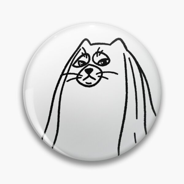 Item preview, Ghost Cat Meme Halloween Doodle  designed and sold by DumbLittleTart.
