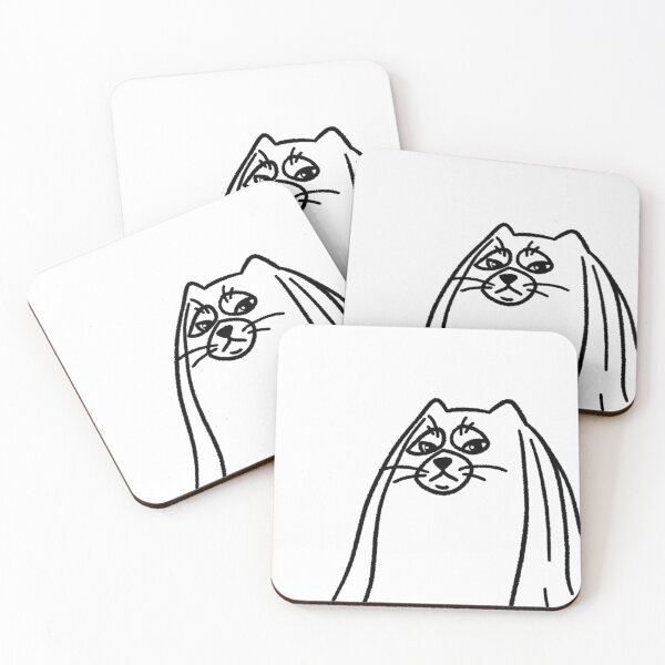 Item preview, Ghost Cat Meme Halloween Doodle  designed and sold by DumbLittleTart.