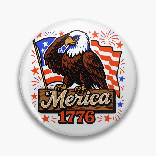 Item preview, 'Merica 1776 – Saluting Patriotic Eagle designed and sold by yeobo-designs.