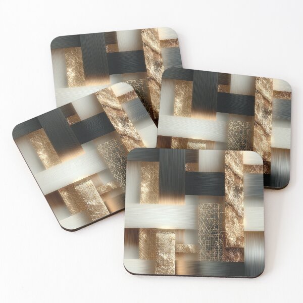 Item preview, Golden Weave | Modern Luxe Abstract Art designed and sold by luminumance.