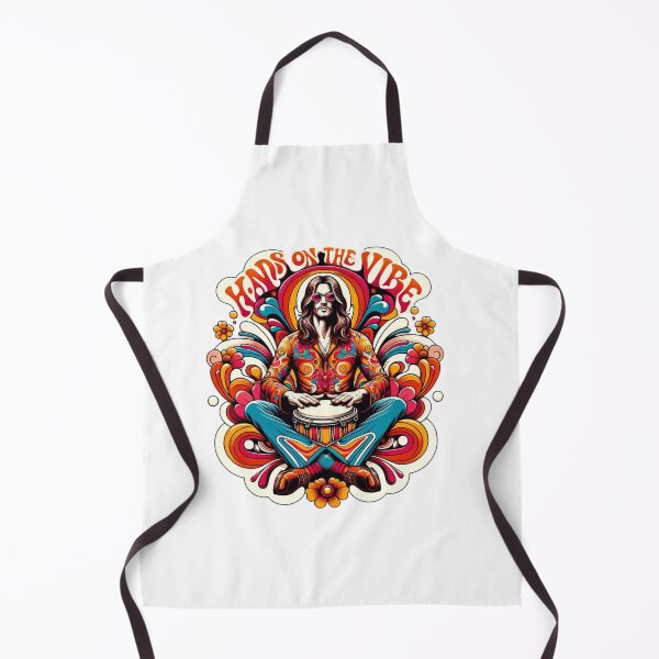 Item preview, Psychedelic Drummer Art – Hands on the Vibe 70s Retro Design designed and sold by JenniferCreaArte .