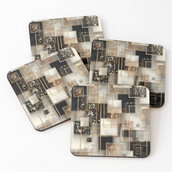 Item preview, Golden Geometry | Abstract Modern Glow designed and sold by luminumance.