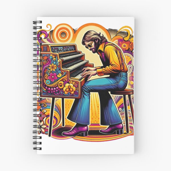 Item preview, Retro Organ Player – Psychedelic 70s Music Art without Text designed and sold by JenniferCreaArte .