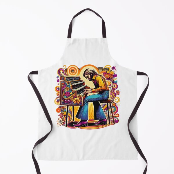 Item preview, Retro Organ Player – Psychedelic 70s Music Art without Text designed and sold by JenniferCreaArte .