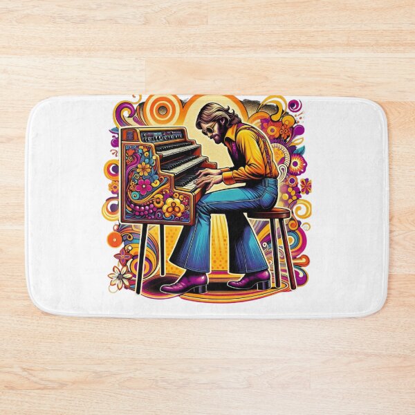 Item preview, Retro Organ Player – Psychedelic 70s Music Art without Text designed and sold by JenniferCreaArte .