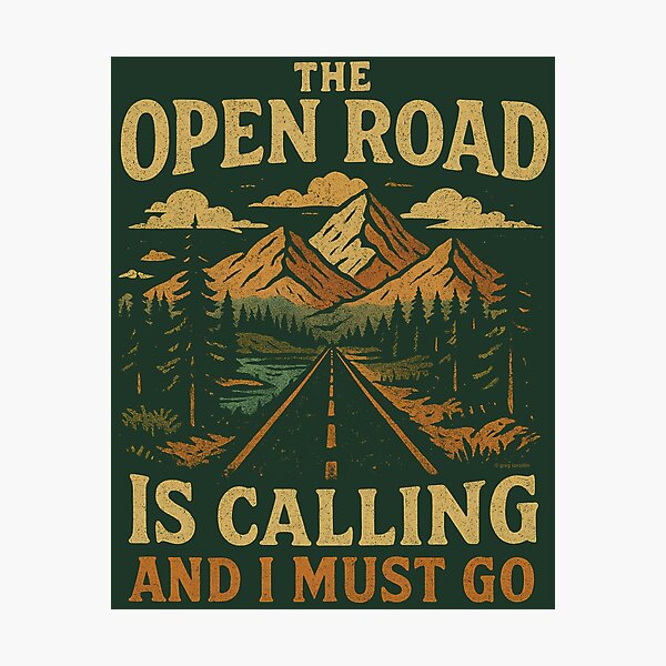 Item preview, The Open Road Is Calling And I Must Go designed and sold by Automotive Art by Greg.