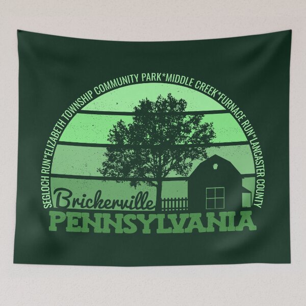 Item preview, Brickerville Pennsylvania Sunset Retro Vintage Local Pride Logo designed and sold by CRHPOD20.