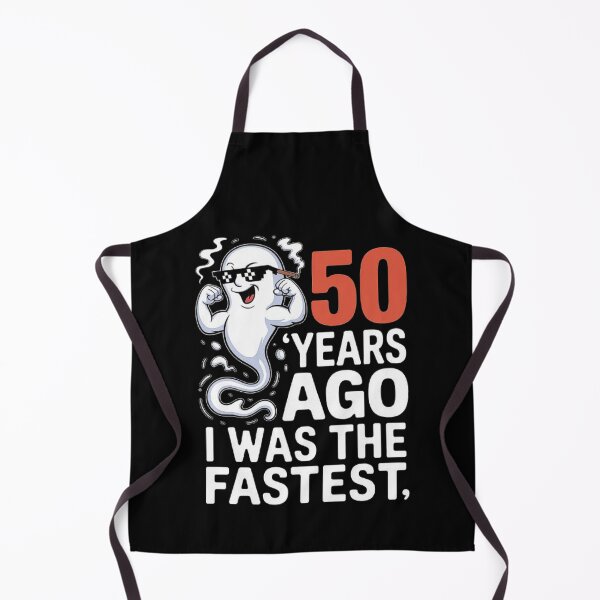 Item preview, Funny ‘50 Years Ago I Was the Fastest’ Cartoon Sperm Art designed and sold by love3617.