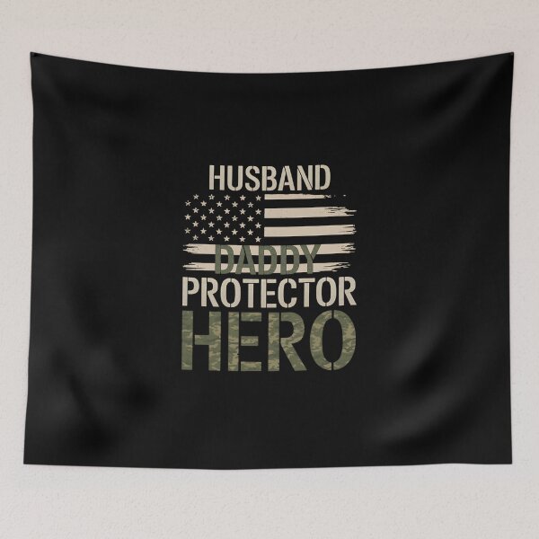 Item preview, Husband Daddy Protector Hero Fathers Day Camo American Flag designed and sold by MAKOPOKOShop.