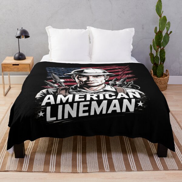Item preview, American Flag Electric Cable for Patriotic Lineman designed and sold by splindoershop.