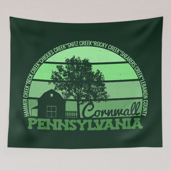 Item preview, Cornwall Pennsylvania Sunset Retro Vintage Local Pride Logo designed and sold by CRHPOD20.