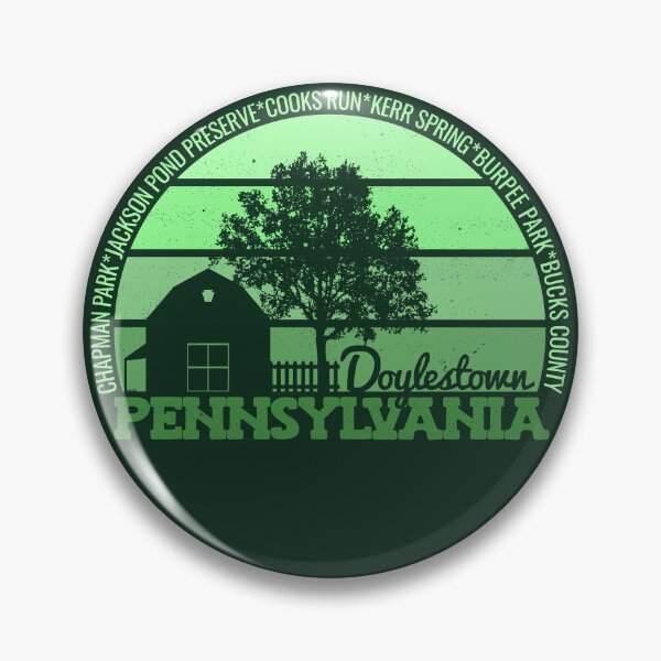 Item preview, Doylestown Pennsylvania Sunset Retro Vintage Local Pride Logo designed and sold by CRHPOD20.