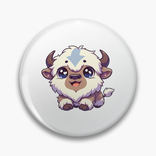 Item preview, Cute Chibi Flying Bison with Blue Arrow Anime Style Design designed and sold by Greemo03.