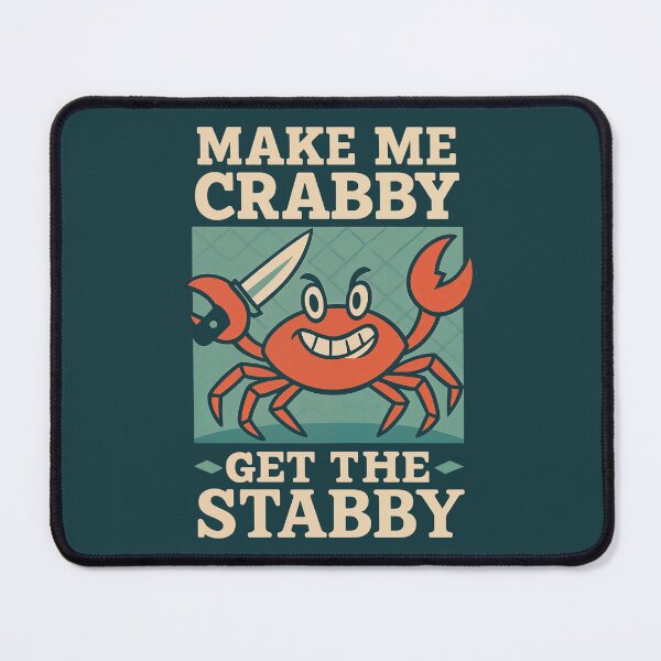 Item preview, Make Me Crabby — Funny Angry Crab with Knife designed and sold by Victor Shadehorn.