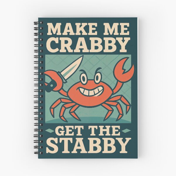Item preview, Make Me Crabby — Funny Angry Crab with Knife designed and sold by Victor Shadehorn.