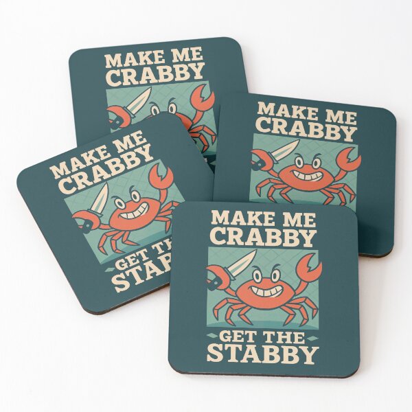 Item preview, Make Me Crabby — Funny Angry Crab with Knife designed and sold by Victor Shadehorn.