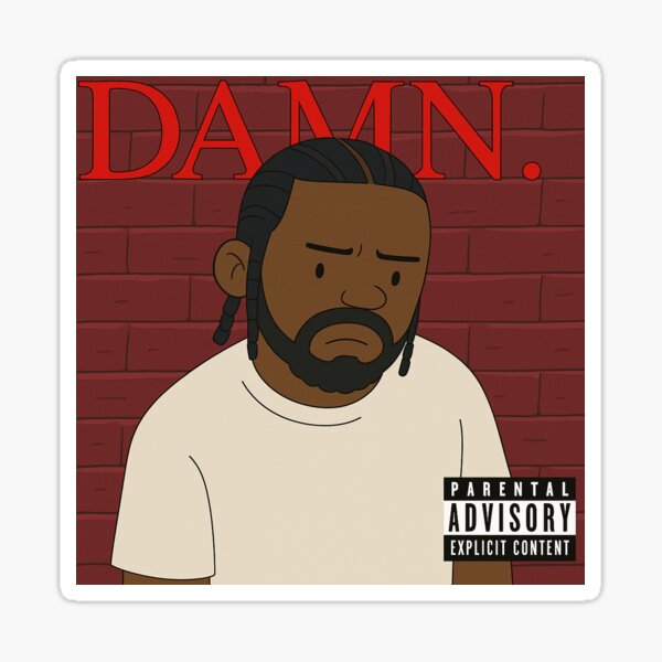 Aperçu de l'œuvre MERDE KENDRICK LAMAR, POCHETTE D'ALBUM, ADVENTURE TIME créée et vendue par EL-WAMBI.