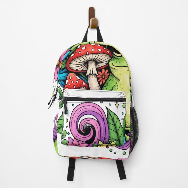 Item preview, Boho Illustration of a Magical Frog with Botanical Patterns and Vibrant Colors designed and sold by  Ojo de Lilith.
