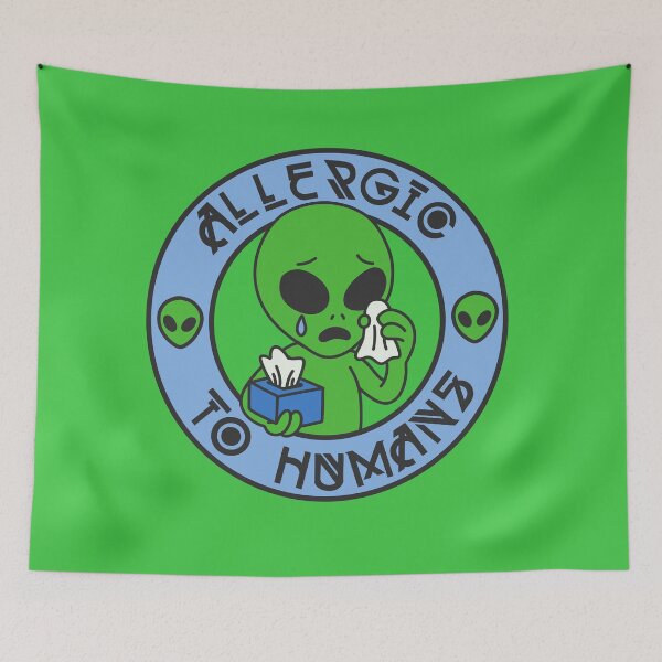 Item preview, Space Alien Allergy Humor : Sweet Alien Allergic to Humans designed and sold by ImaginarStore.