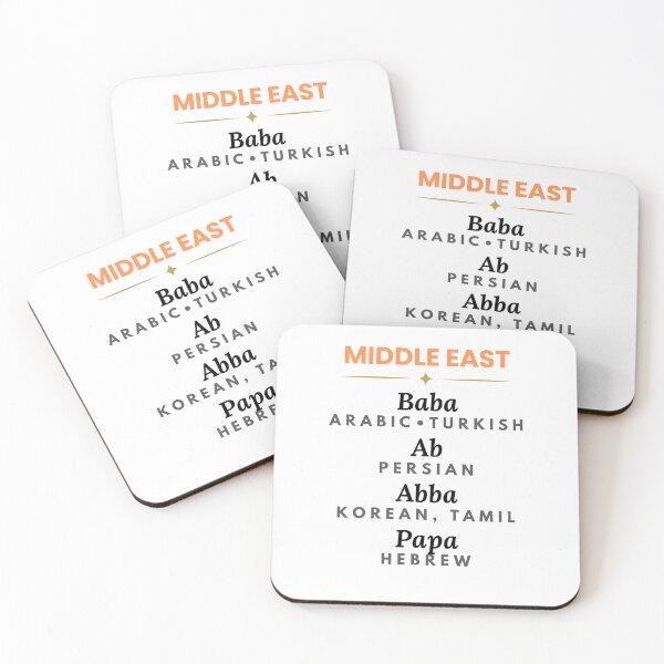 Item preview, Dads of the Middle East: Arabic, Persian & Hebrew Father Names Fathers Day Gift designed and sold by mimicrafts516.