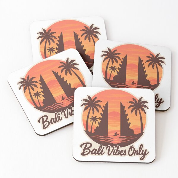 Item preview, Bali Vibes Only – Sunset Temple Retro Tropical Design designed and sold by Dospart.