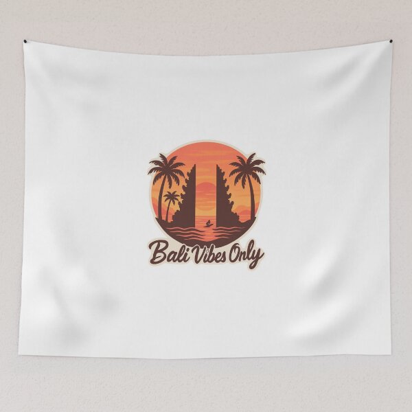 Item preview, Bali Vibes Only – Sunset Temple Retro Tropical Design designed and sold by Dospart.