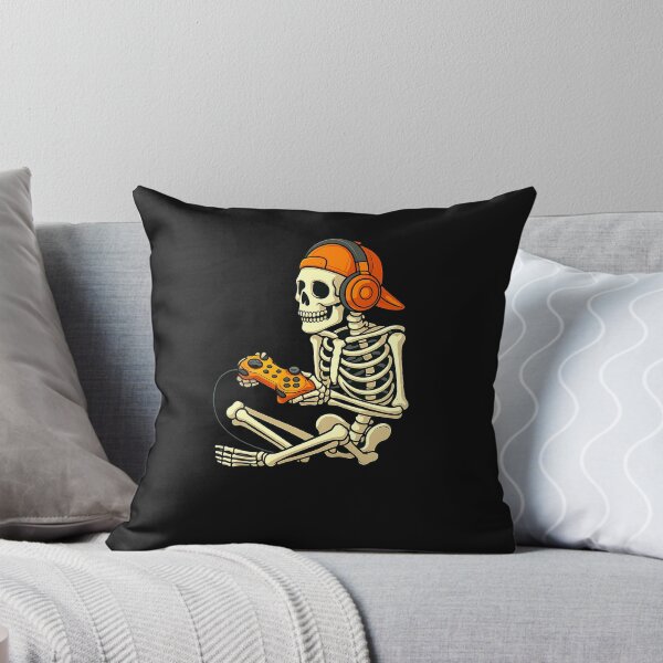 Item preview, Halloween Skeleton Gamer Video Gaming Boys Men Kids Tees designed and sold by TalalosART.