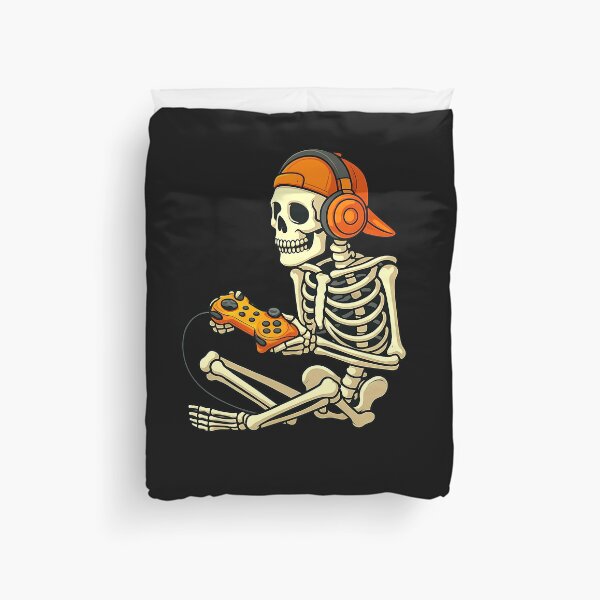 Item preview, Halloween Skeleton Gamer Video Gaming Boys Men Kids Tees designed and sold by TalalosART.