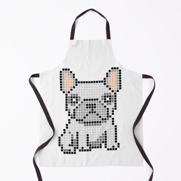 Item preview, Pixeled Frenchie (white) designed and sold by Brain Fart Buffet.