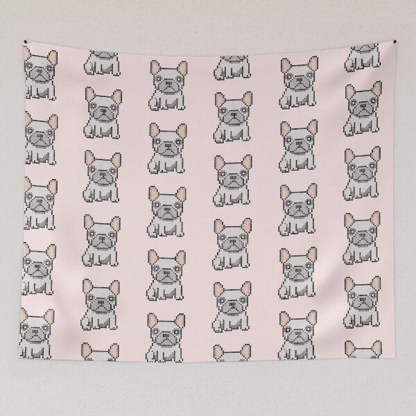 Item preview, Pixeled Frenchie (white) designed and sold by Brain Fart Buffet.