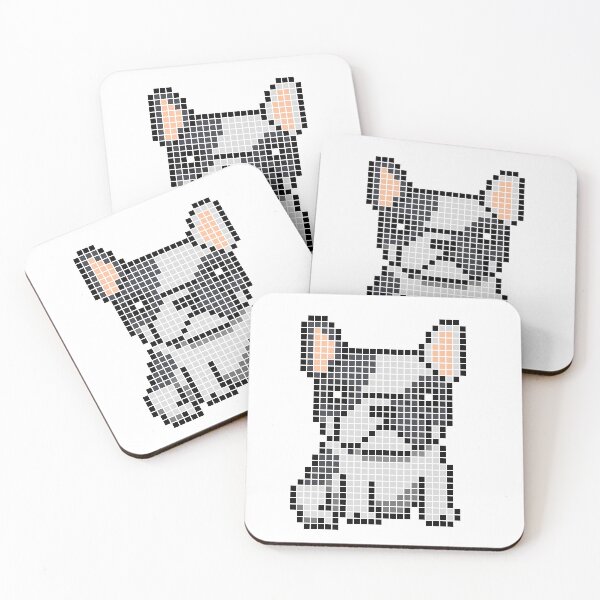 Item preview, Pixeled Frenchie (pied) designed and sold by Brain Fart Buffet.
