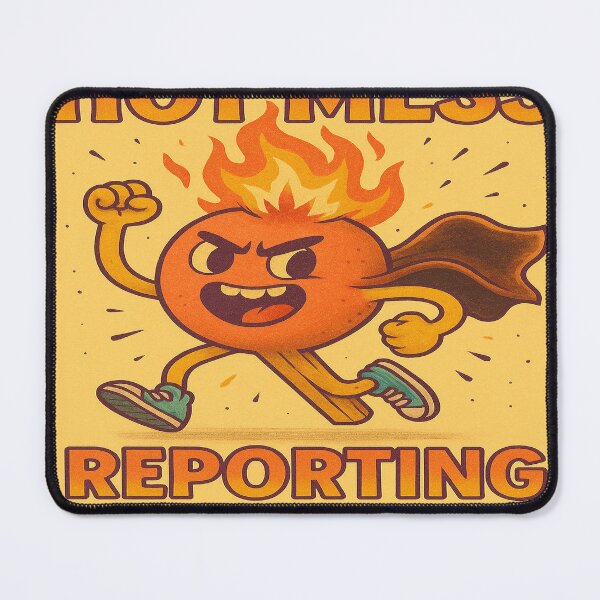 Item preview, Hot Mess Reporting for Duty – Fiery Hero in Sneakers designed and sold by Neovibe Print.