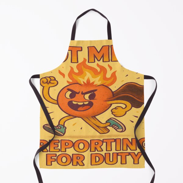 Item preview, Hot Mess Reporting for Duty – Fiery Hero in Sneakers designed and sold by Neovibe Print.