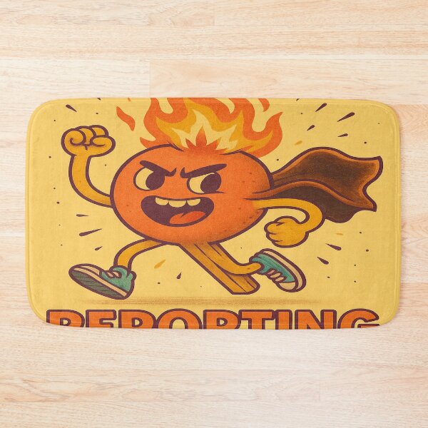 Item preview, Hot Mess Reporting for Duty – Fiery Hero in Sneakers designed and sold by Neovibe Print.