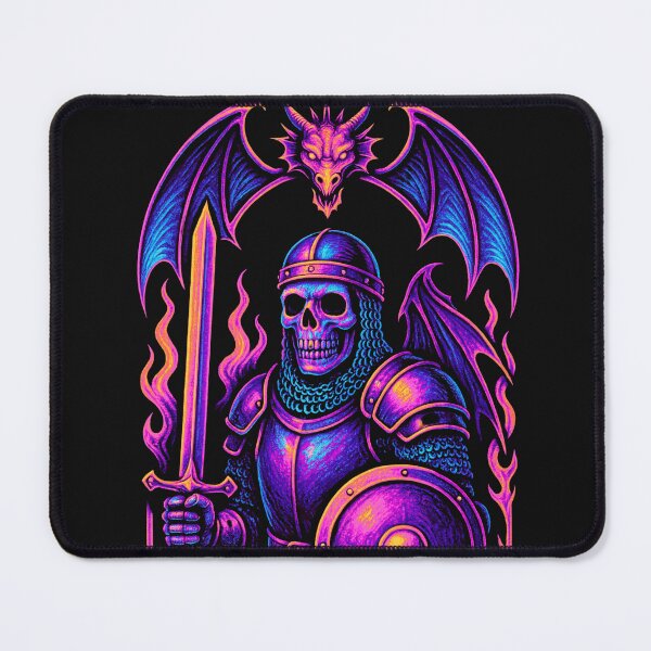 Item preview, Neon Skeleton Knight designed and sold by PitchBlackIcon.