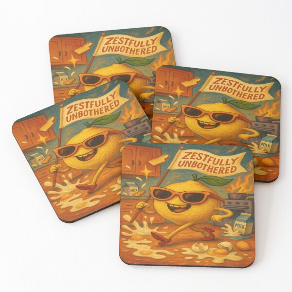 Item preview, Zestfully Unbothered – Cool Lemon in Chaos designed and sold by Neovibe Print.