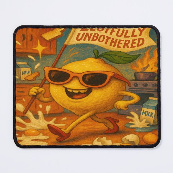 Item preview, Zestfully Unbothered – Cool Lemon in Chaos designed and sold by Neovibe Print.