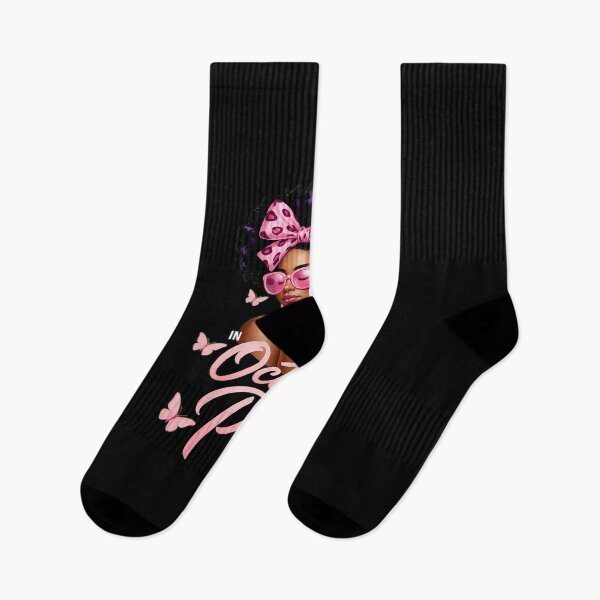 Item preview, In October We Wear Pink Breast Cancer Awareness Black Women designed and sold by MOHITSALVI.
