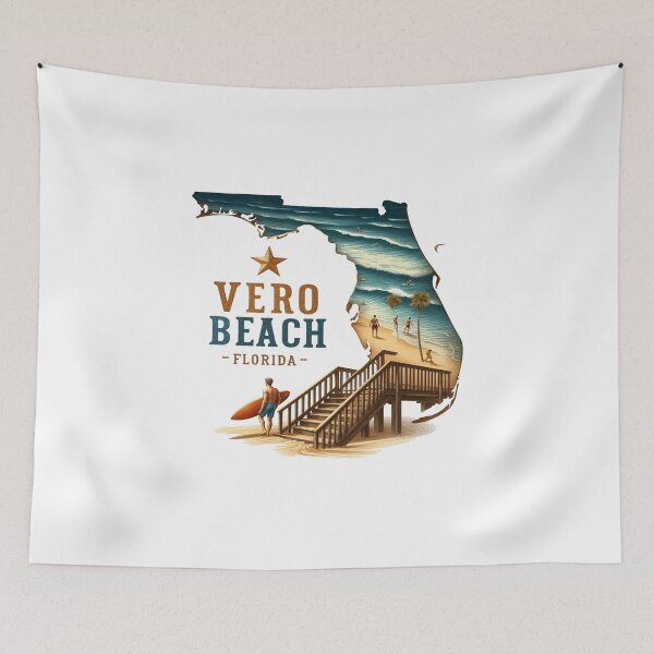 Item preview, Retro Vero Beach Sunset designed and sold by vectcd.
