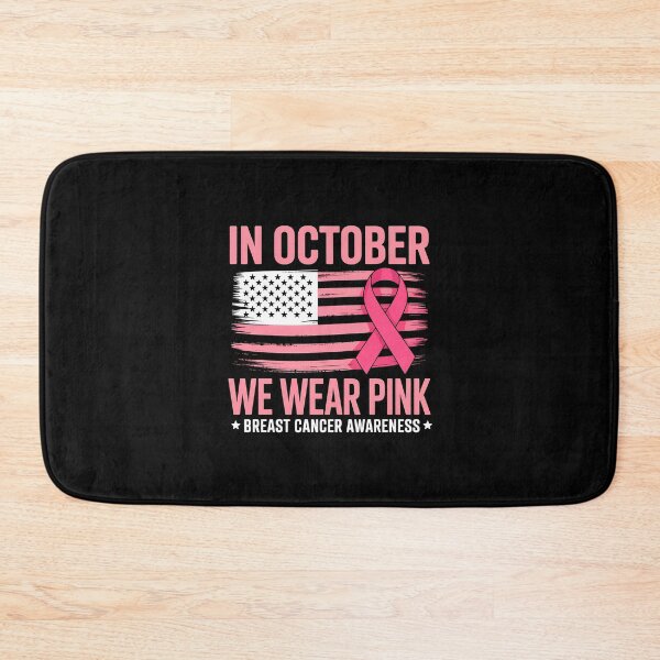 Item preview, In October We Wear Pink Breast Cancer Awareness USA Flag  designed and sold by MOHITSALVI.