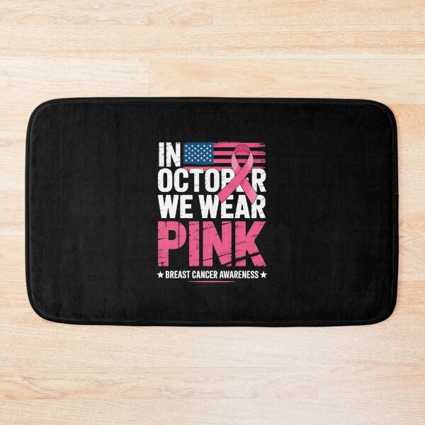 Item preview, In October We Wear Pink Breast Cancer Awareness USA Flag  designed and sold by MOHITSALVI.