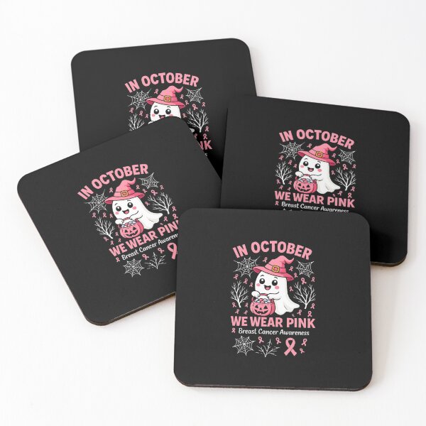 Item preview, In October We Wear Pink Breast Cancer Ghost Witch Halloween designed and sold by MOHITSALVI.