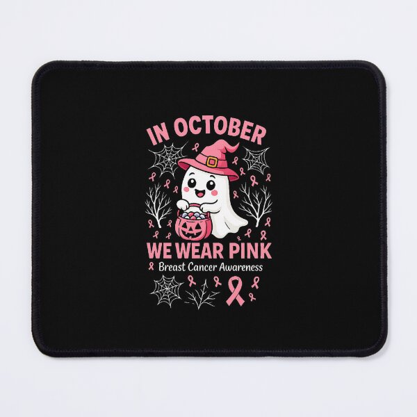 Item preview, In October We Wear Pink Breast Cancer Ghost Witch Halloween designed and sold by MOHITSALVI.